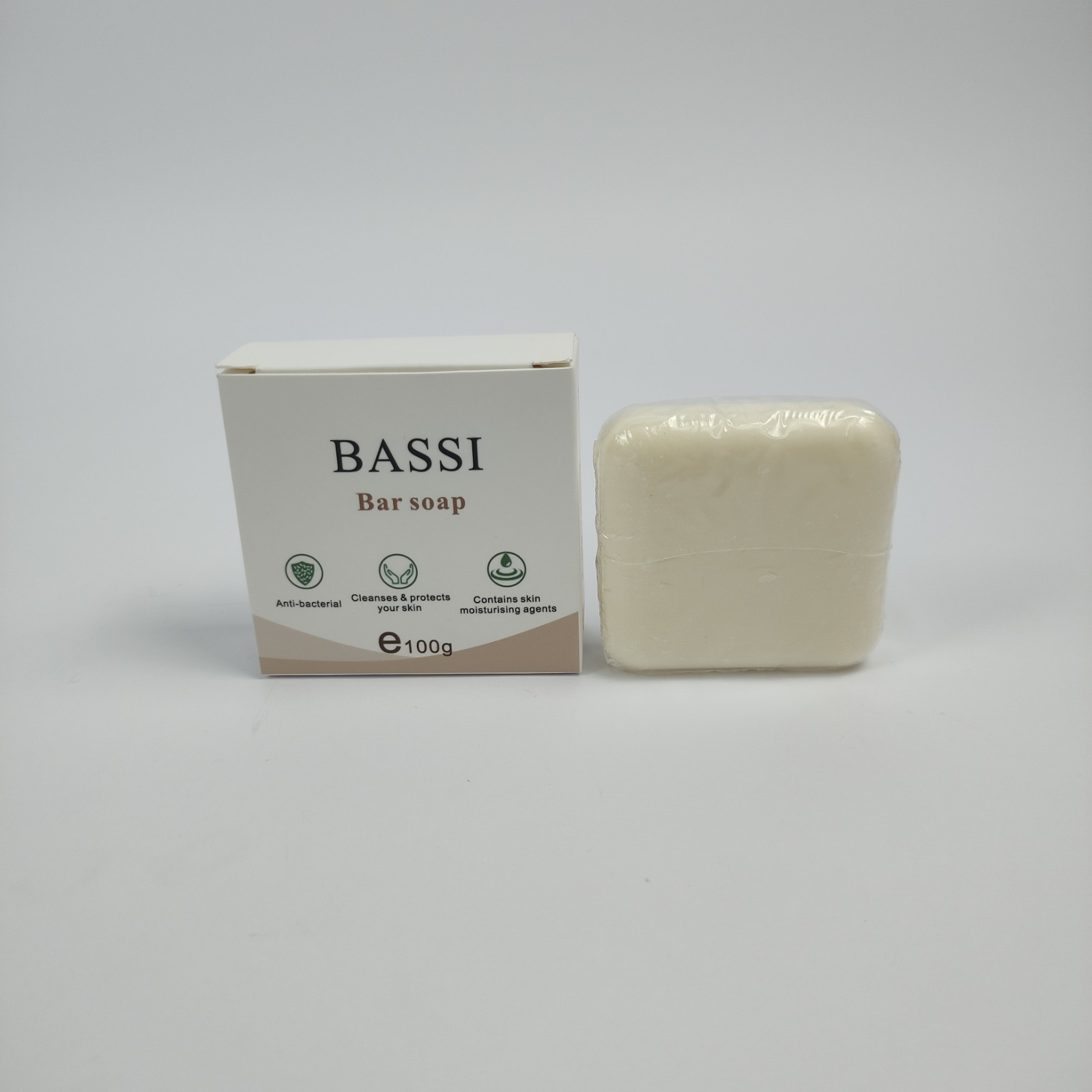 BASSI 100g Moisturizing Bar Soap Gentle Cleansing Soap for Daily Hand & Body Use