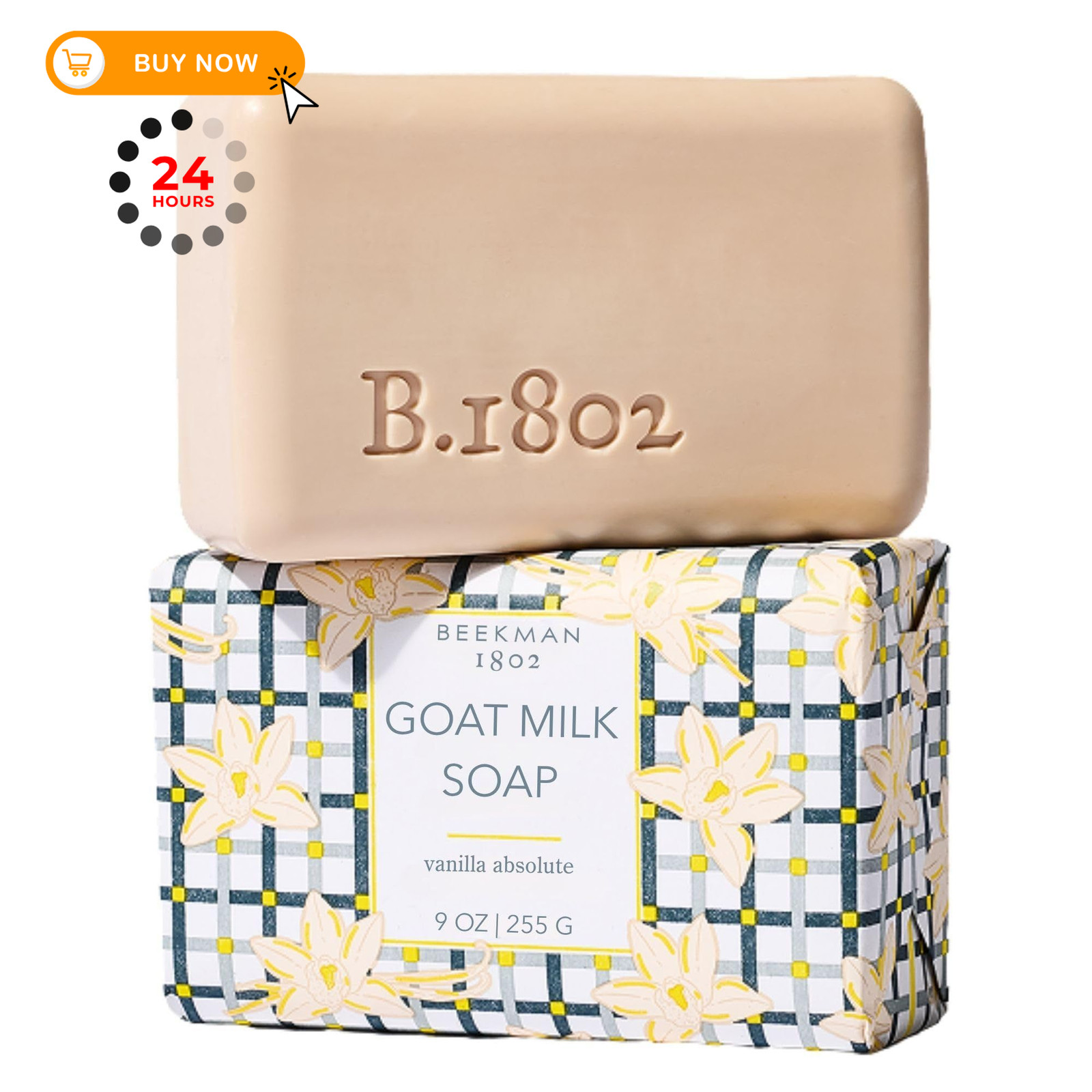 Beekman 1802 Goat Milk Soap – Moisturizing Hand & Body 9 Ounce (Pack of 1)