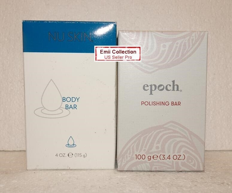 Nu Skin Nuskin Epoch Polishing Bar Soap 3.4oz 100g & Body Bar 4oz Bundle Sealed