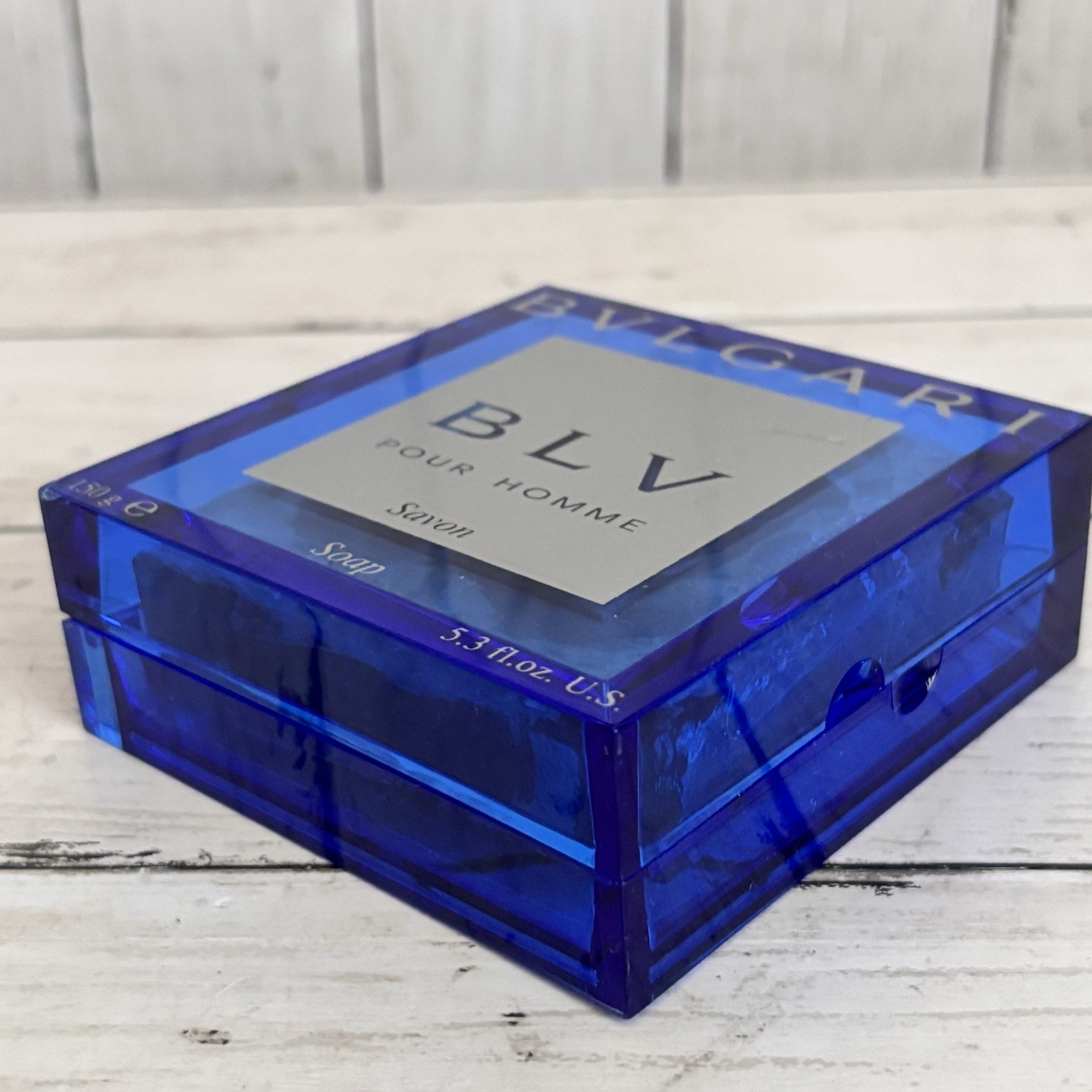 Bvlgari BLV Pour Homme Bar Soap Vintage Discontinued Case/Soap Dish