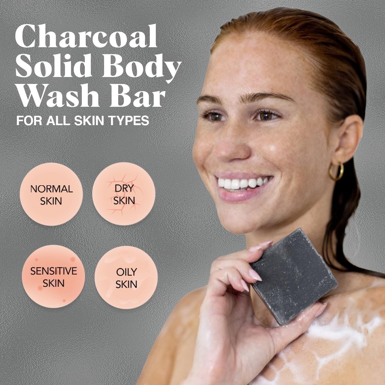 Charcoal Soap Body Wash Bar for Cleansing – , 4 oz | Detoxifying Bar Soap w/ …