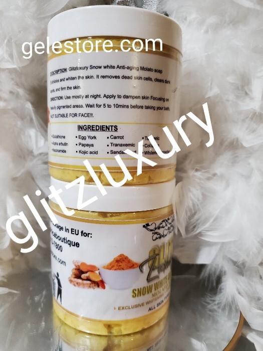 Glitzluxury snow white Anti Aging molato Soap 👌 500g X 1. Super GOOD👌