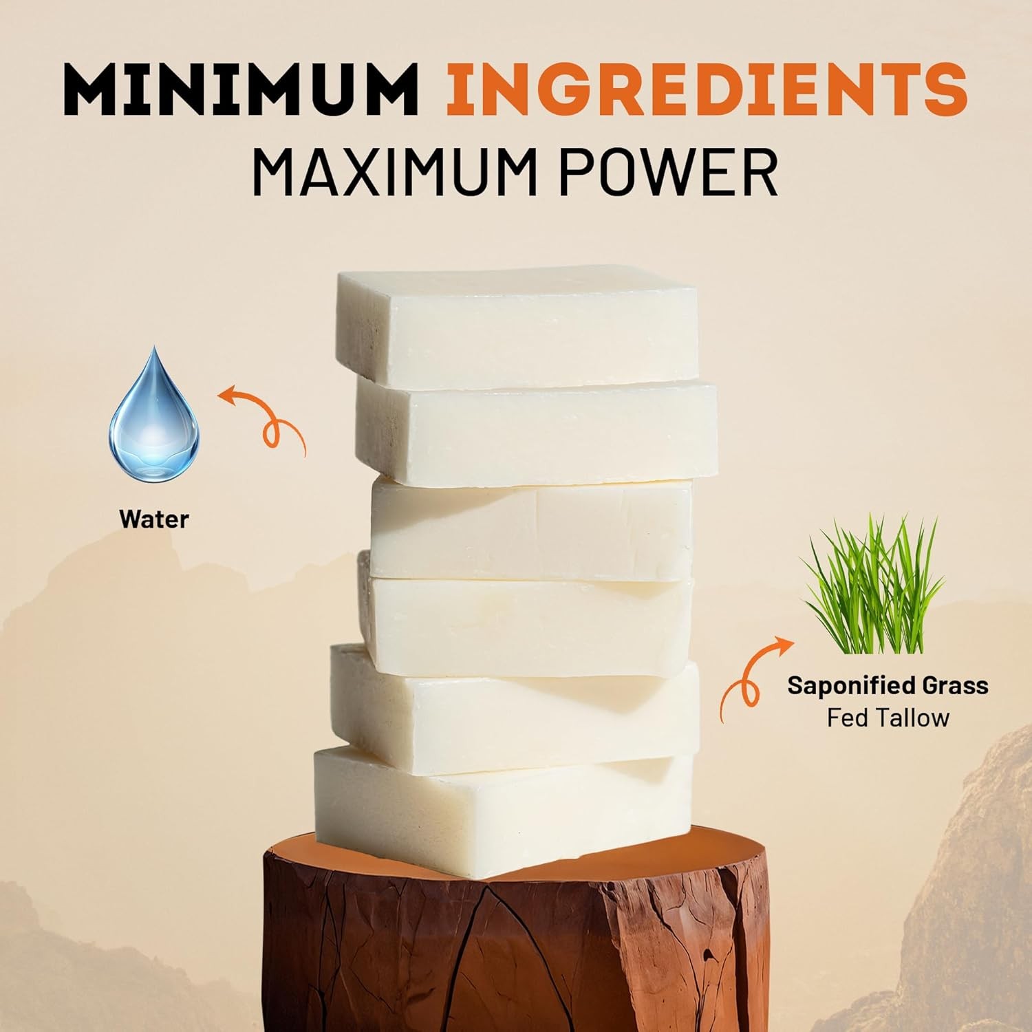 Beast Mode Soap for Men, Unscented, Single Bar – Minimal-Ingredient Grass-Fed