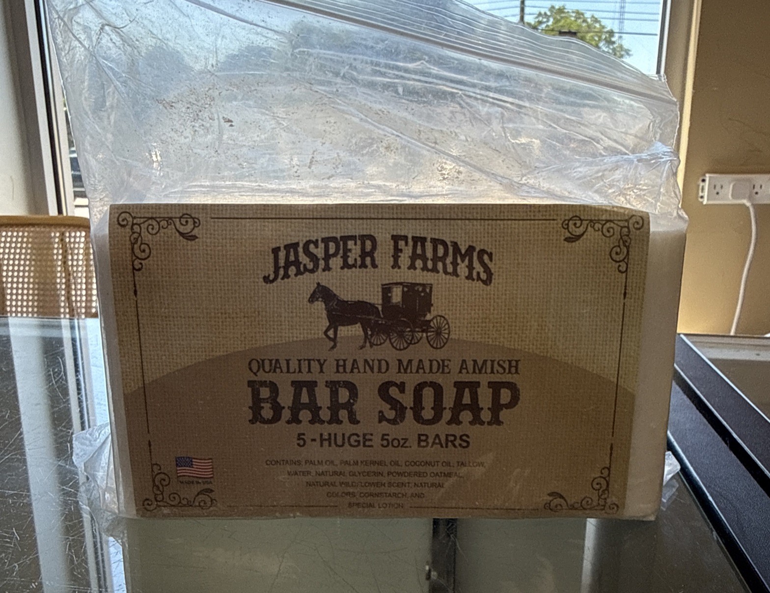 Jasper Farms Bar Soap 5 Huge Bars 5oz Each Soap Hand Made In USA