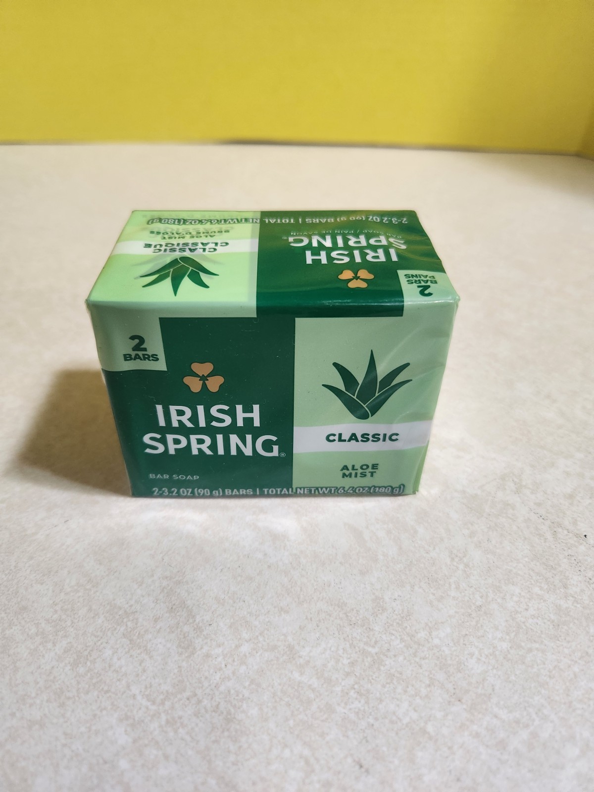NEW Irish Spring Aloe Mist Bar Soap 2 Pack 3.2 oz Each Fresh Scent SHIPS FREE!