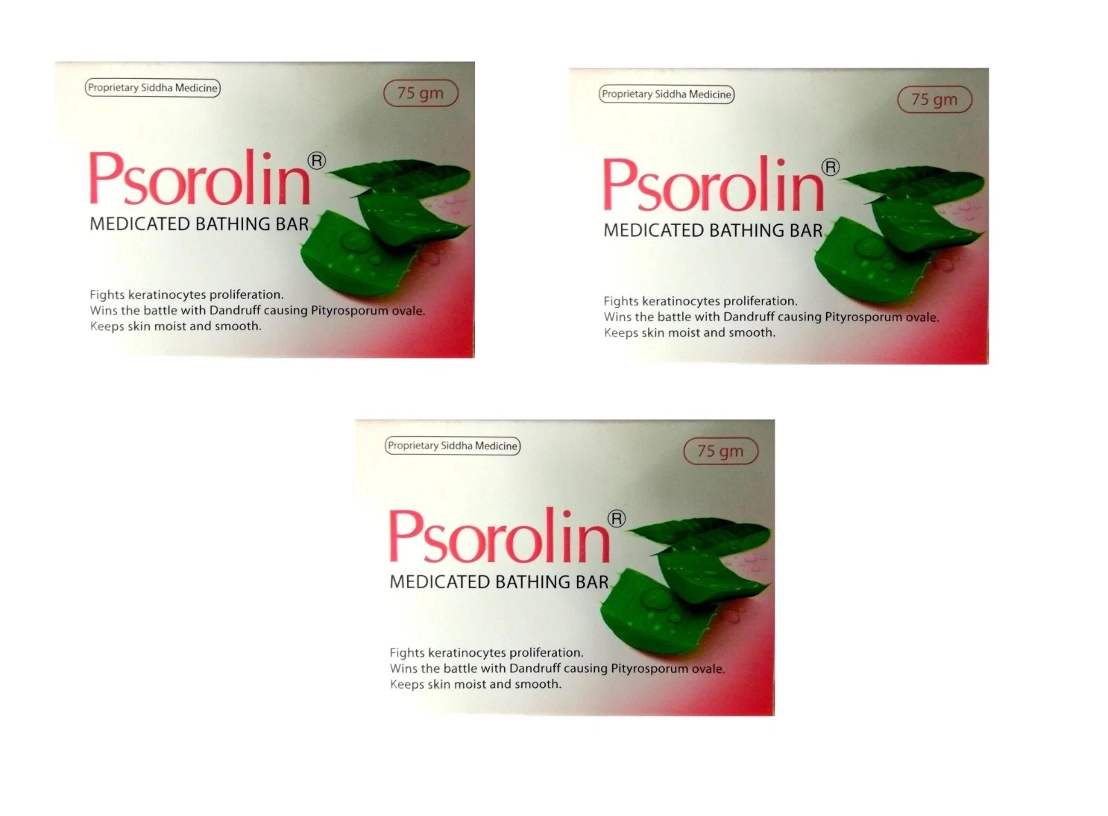 (Pack of 3) Dr.Jrk Psorolin Soap (75gm Each) (3 x 75gm)