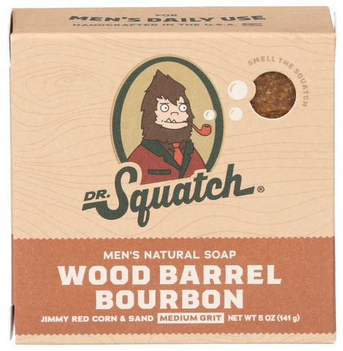 Dr. Squatch Soap Bar Wood Barrel 5 oz (Pack of 6)