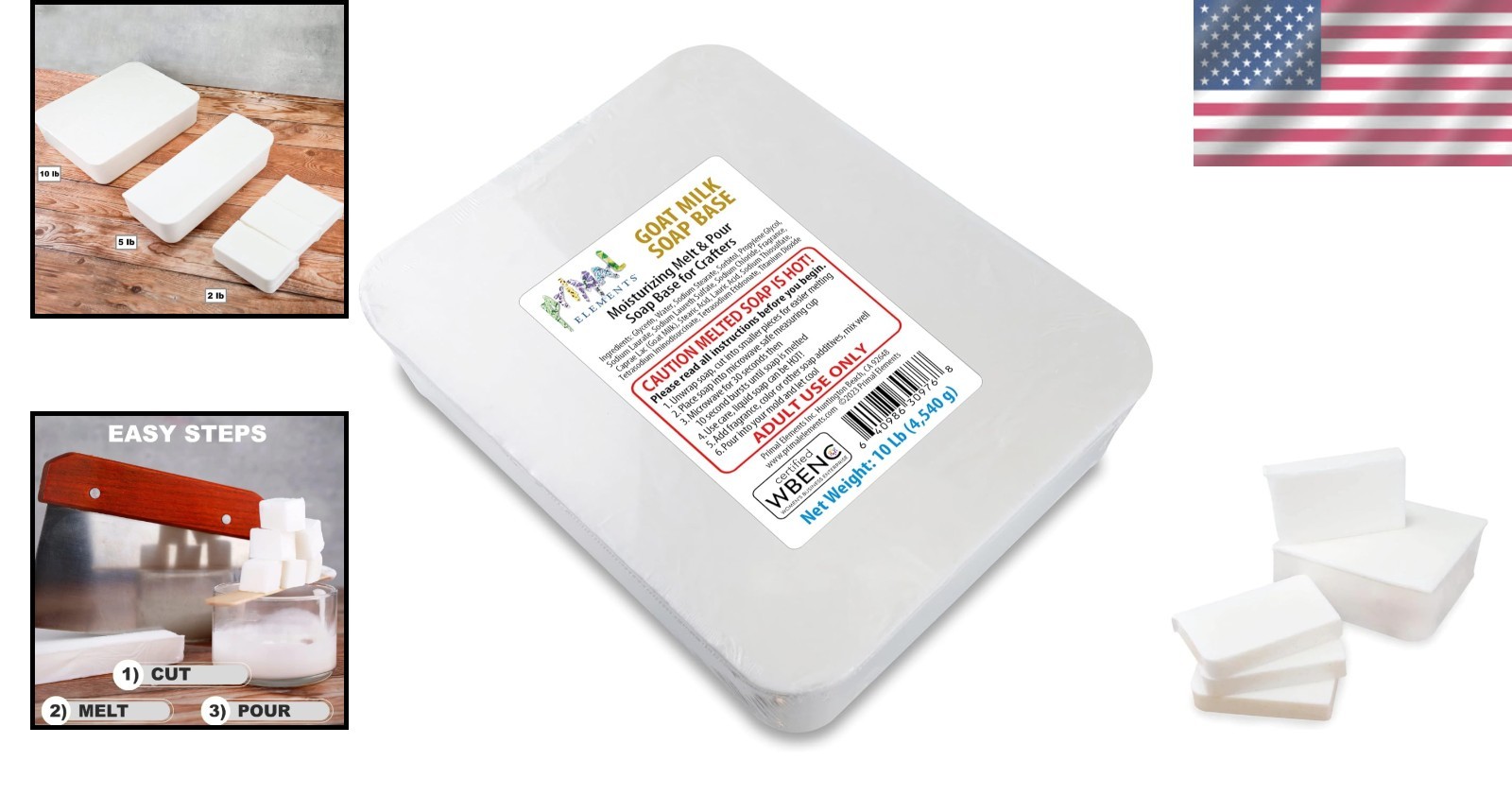 10 Lb Unscented Goat Milk Soap Base – Perfect for Custom DIY Soap Crafting