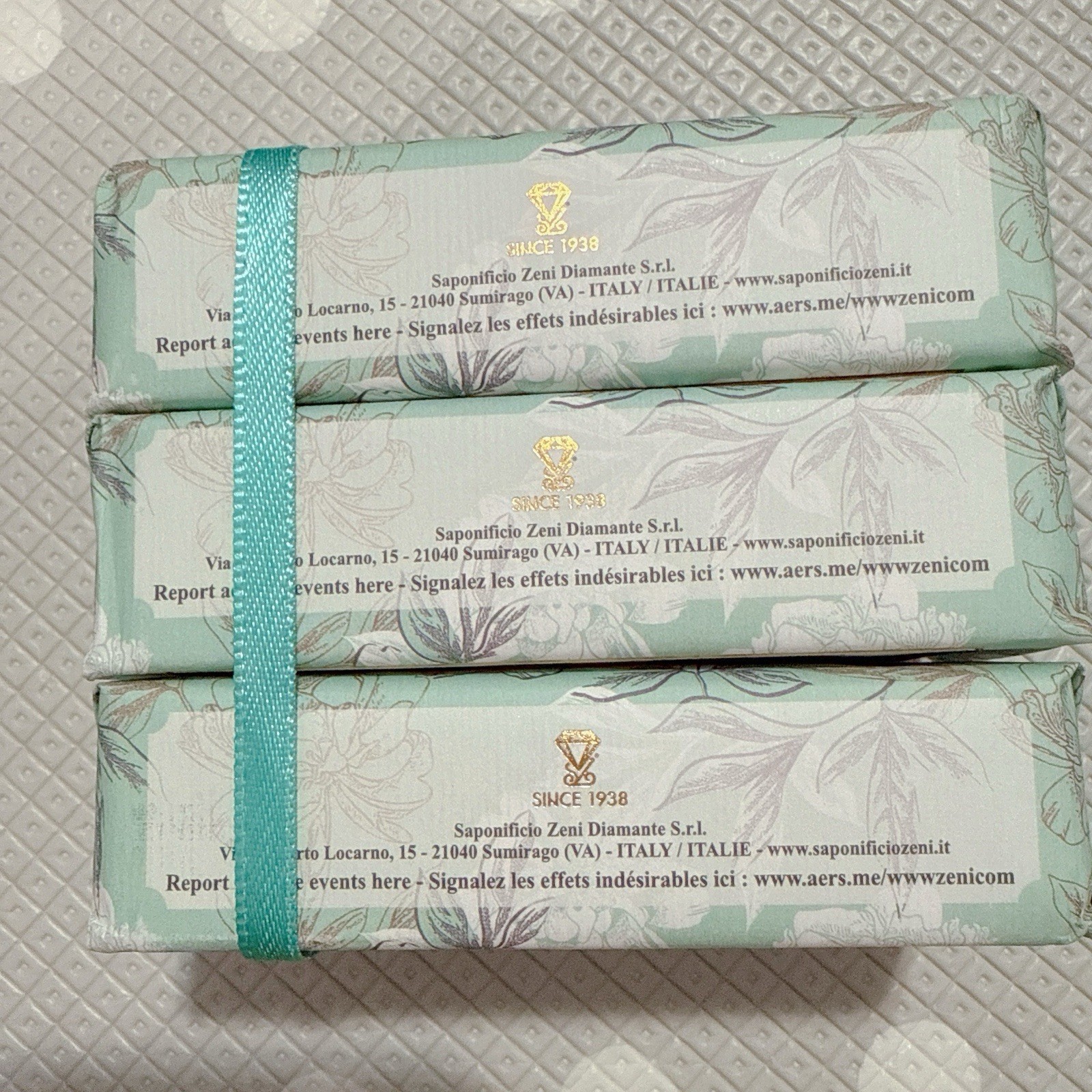 ZENI White Musk FINE TRIPLE MILLED SOAP BAR (3 BARS )5.3OZ EACH MADE IN ITALY