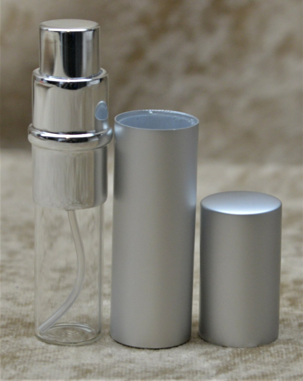 REFILLABLE SILVER SPRAY PERFUME ATOMIZERS 6 ML