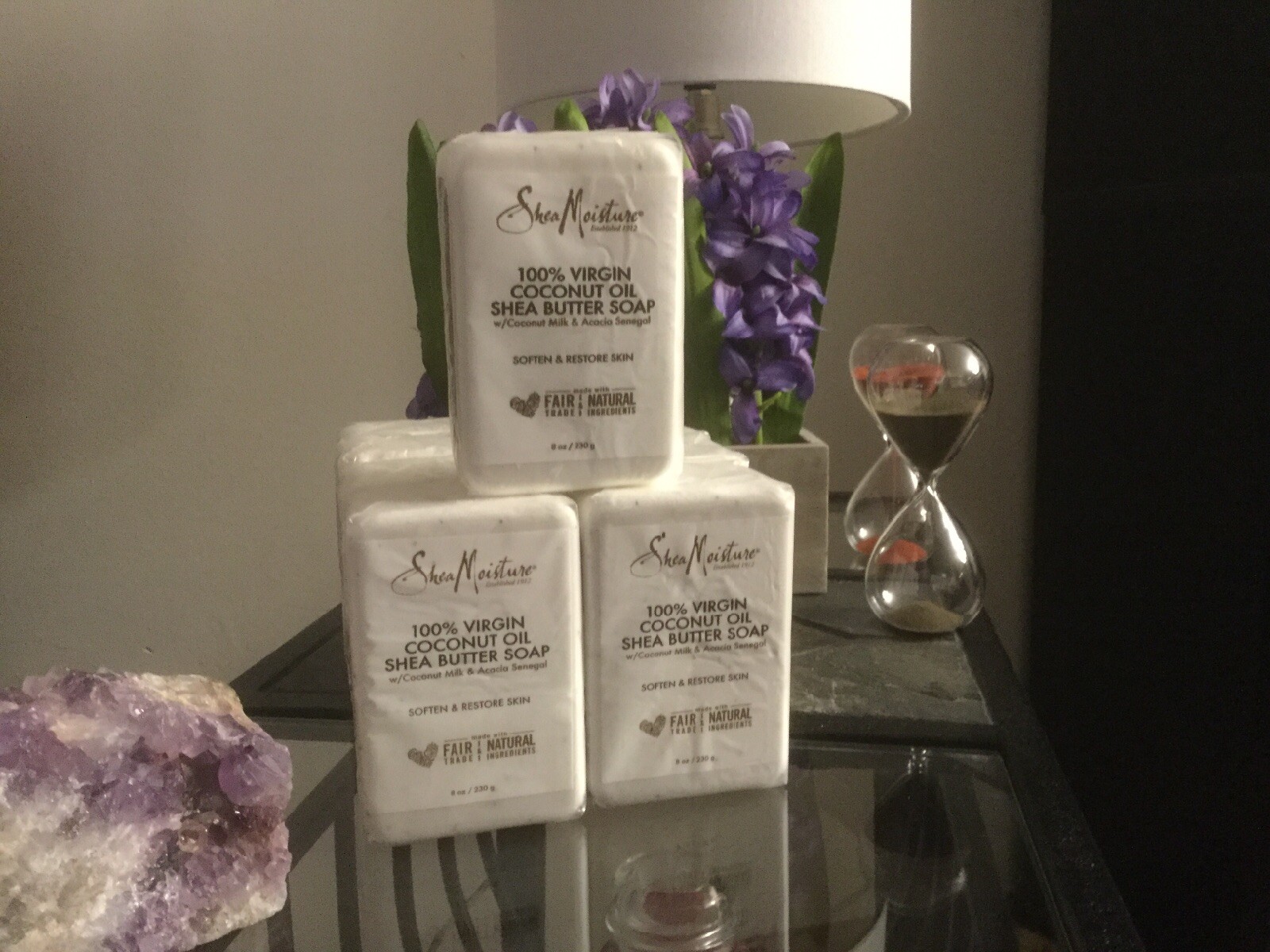SHEA MOISTURE BAR SOAP LOT OF (9VIRGIN COCONUT MILK & OIL & ACACIA SENEGAL 8 OZ.