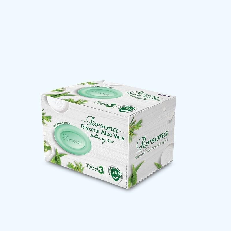 Persona™ Glycerin Aloe Vera | Bathing Bar | Moisturizing Skin Care Pack | 225G