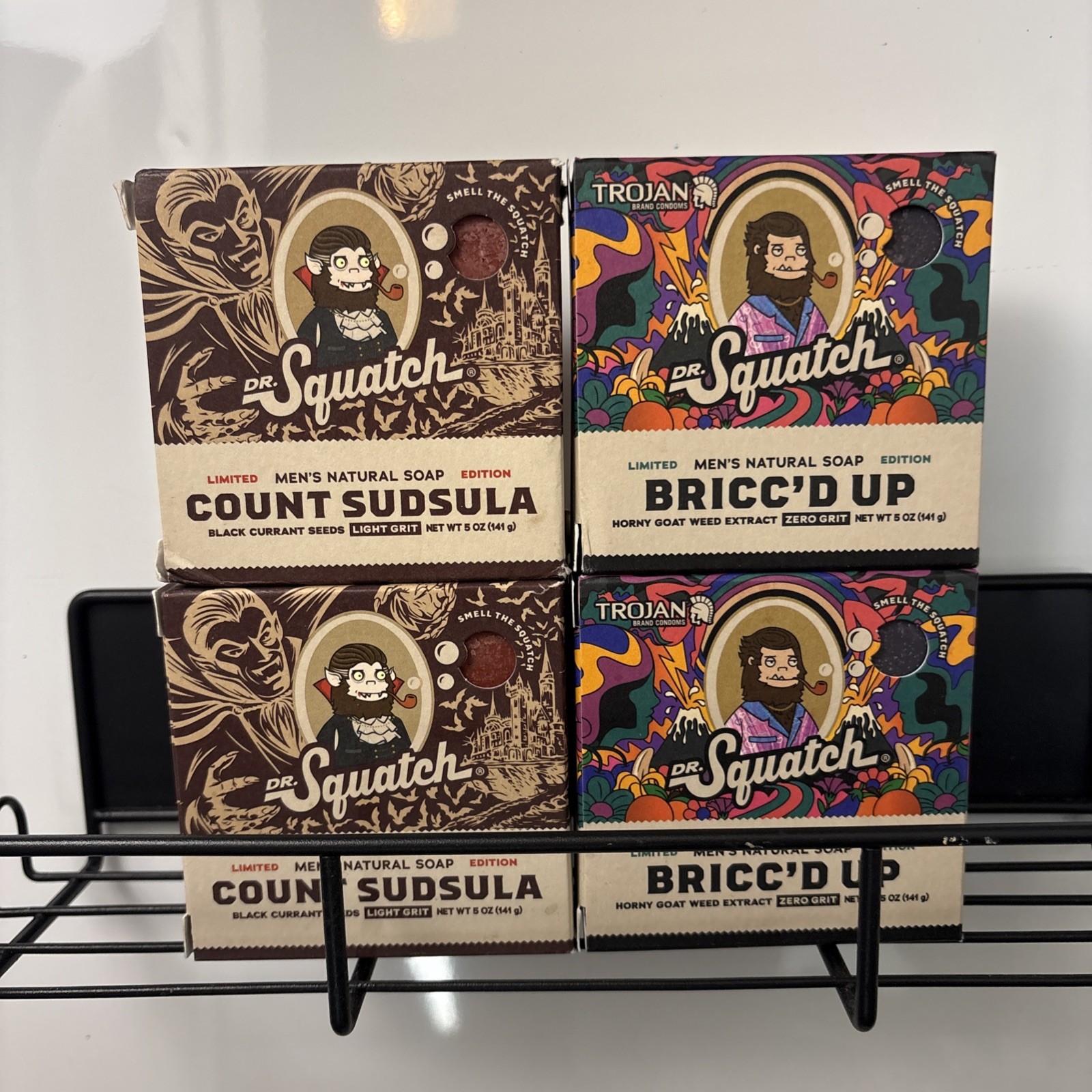 Dr Squatch Lot Of 4 Limited Edition Bar Soap (2 ea. Count Sudsula & Bricc’d Up)