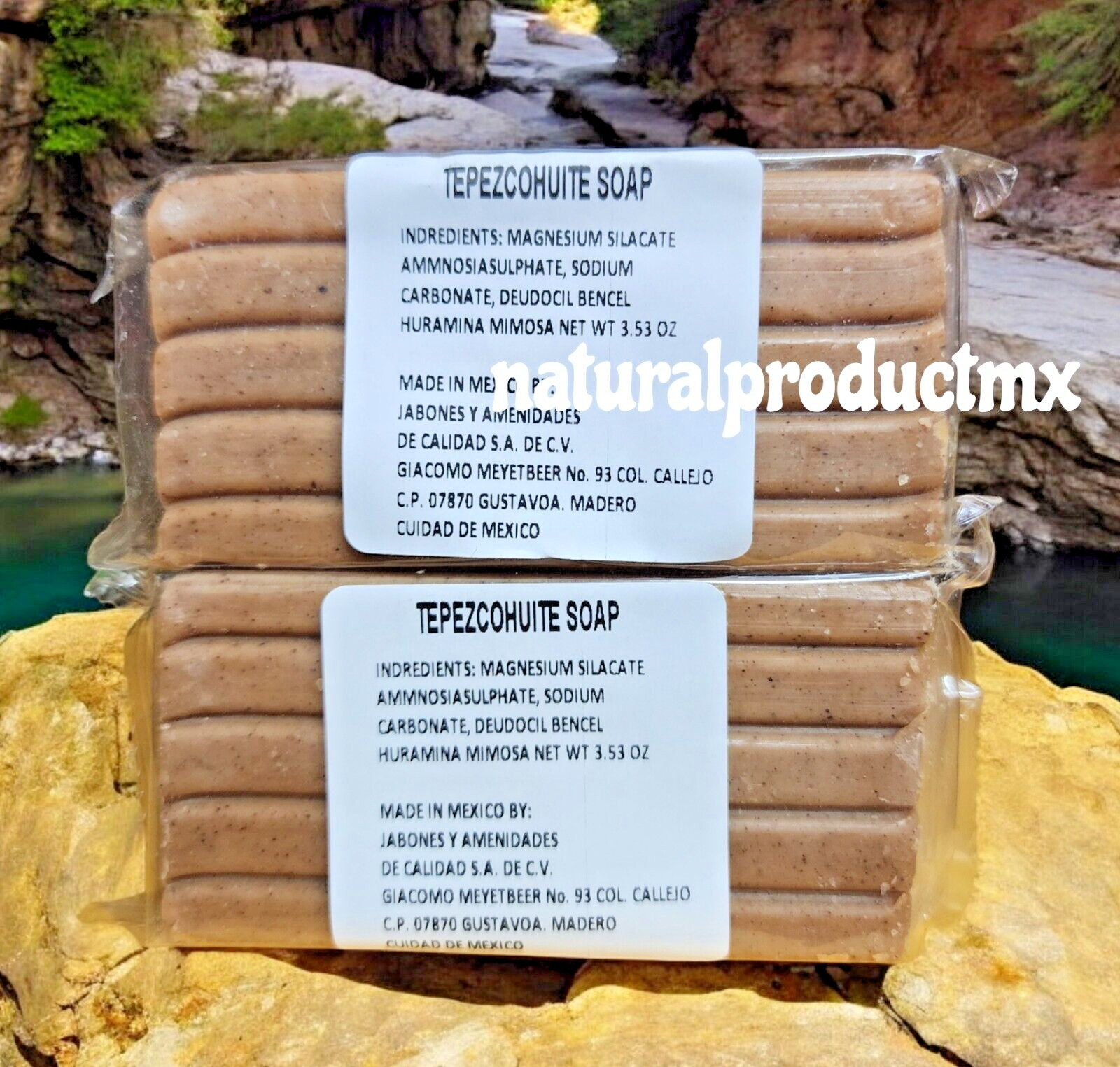 2 Jabones Tepezcohuite ✅ Mimosa Tenuiflora soap 3.53 oz ea. Quemaduras Paño Acne