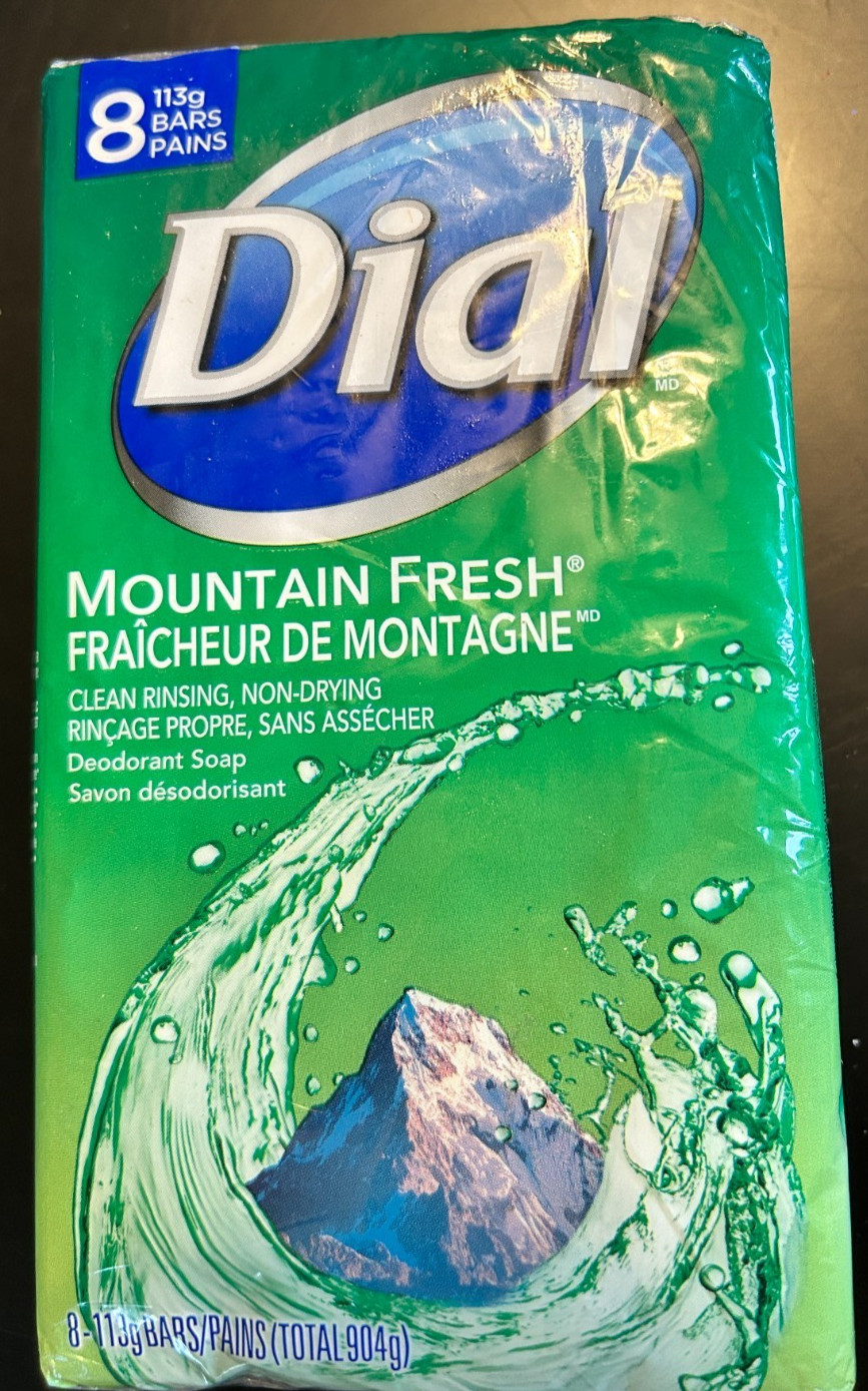 Dial Antibacterial Bar Soap, Refresh & Renew, Mountain Fresh, 4 oz, 8 Bars