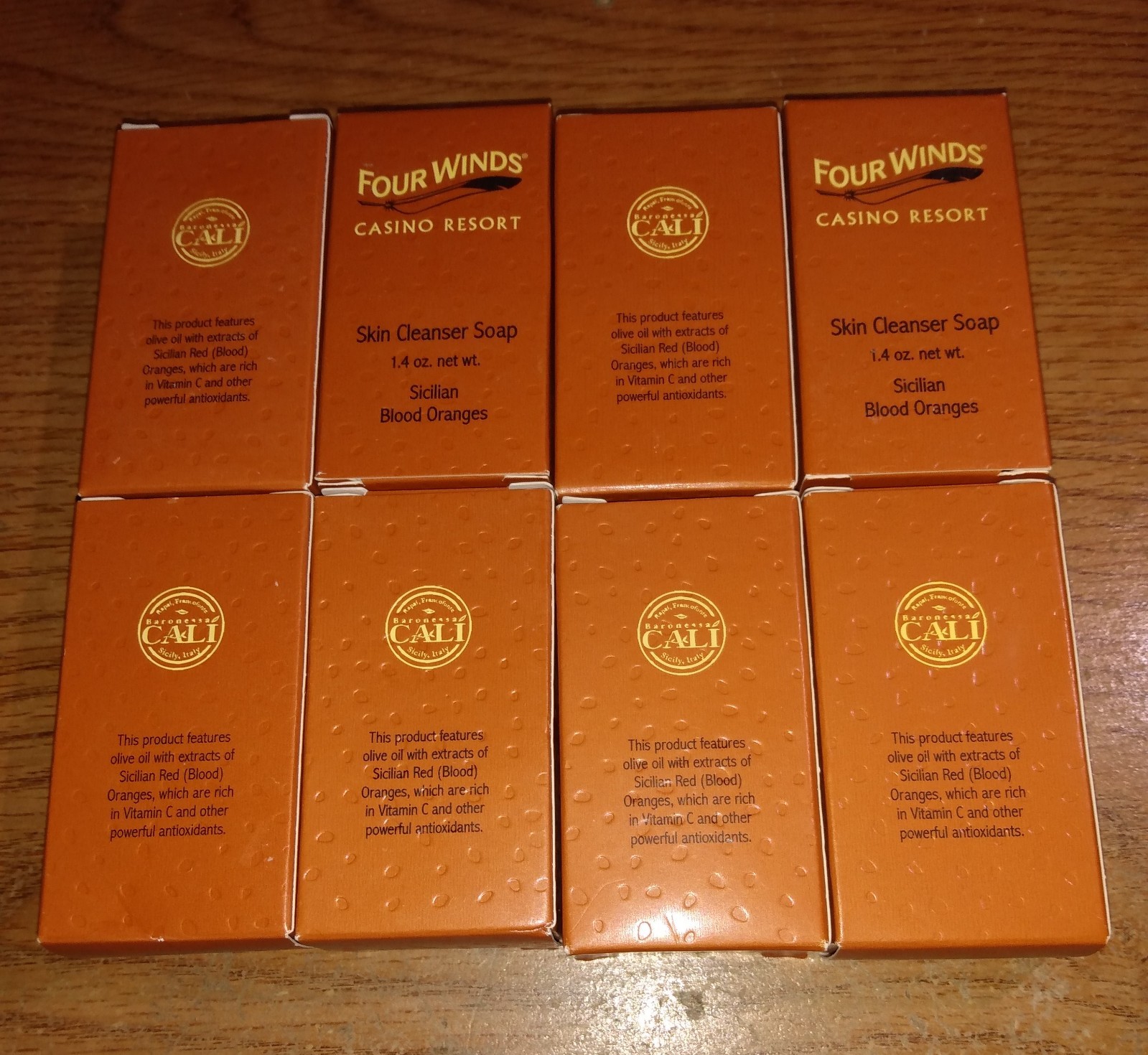 Lot of 8 Cali Skin Cleanser Bar Soap Sicilian Blood Oranges Travel Size 1.4 oz