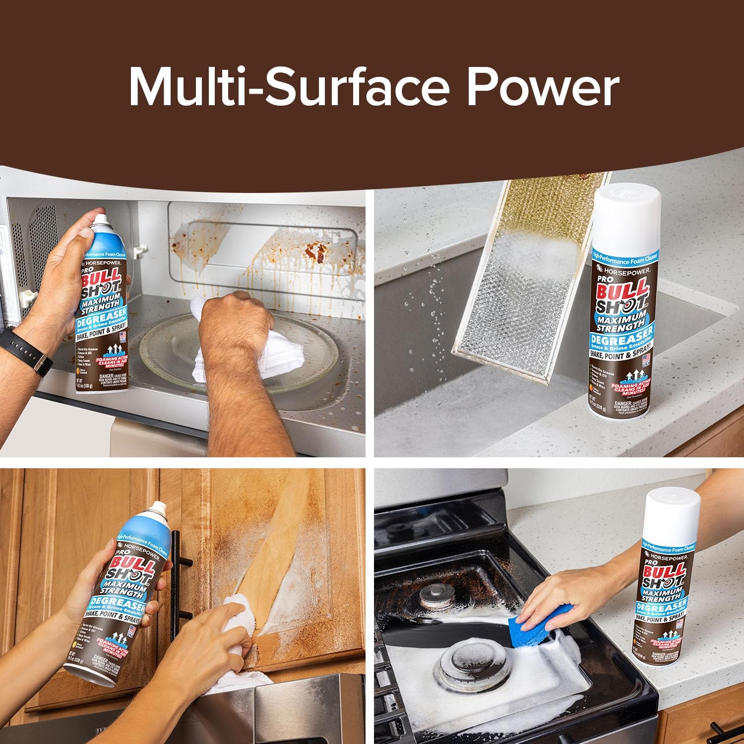Bull Shot Degreaser Pro MAX Super-Concentrated Foaming Cleaner AS Degreaser
