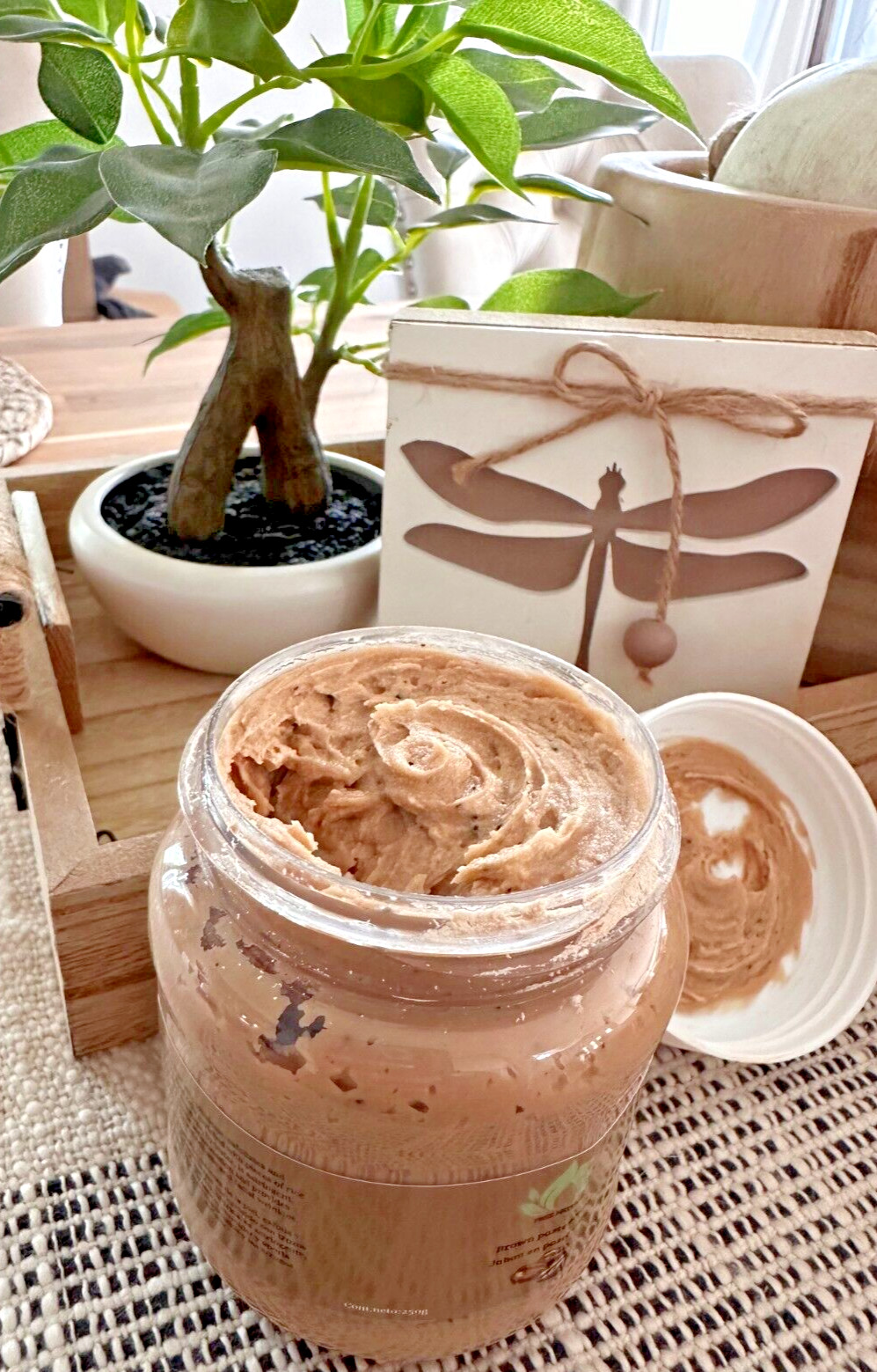 Pure Nature Coffe Brown Paste/Soap, exfoliant with vitamin E, Coconut Oil, Rice
