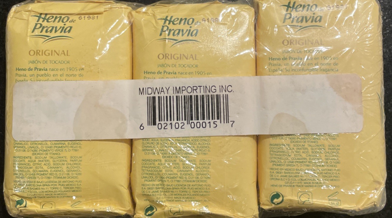 Heno de Pravia Natural Original Bath Soap 4 oz (3 Soaps Total)