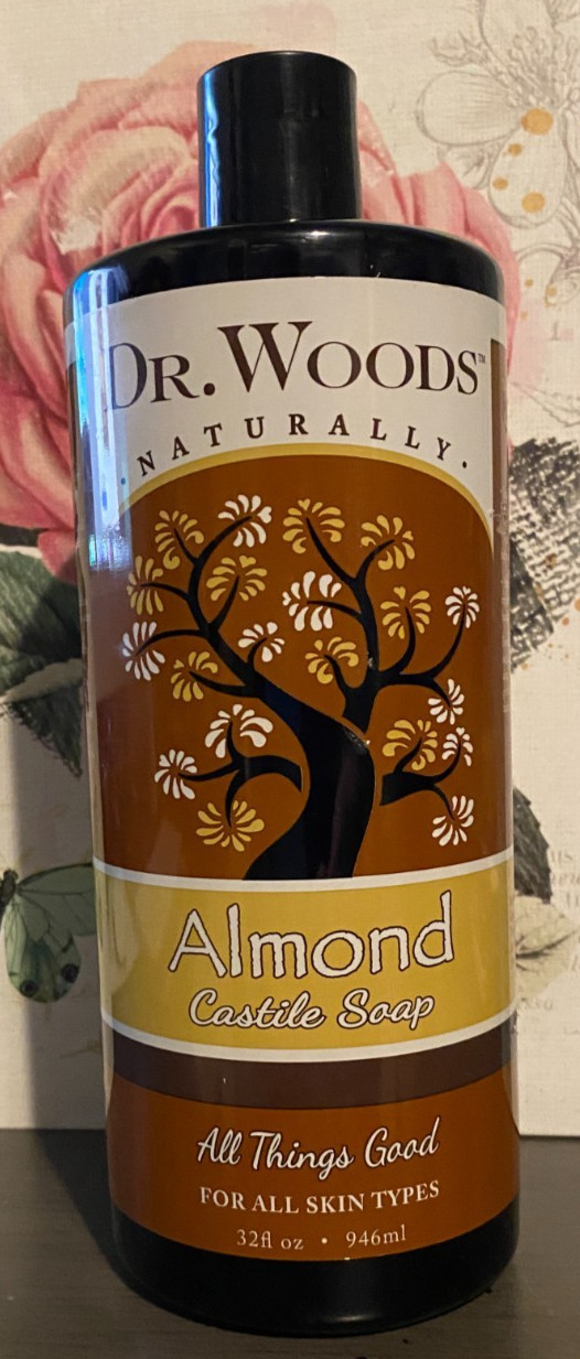 Dr Woods Almond Castile Soap 32 fl oz 946 ml 100% Vegan, Gluten & Cruelty-Free