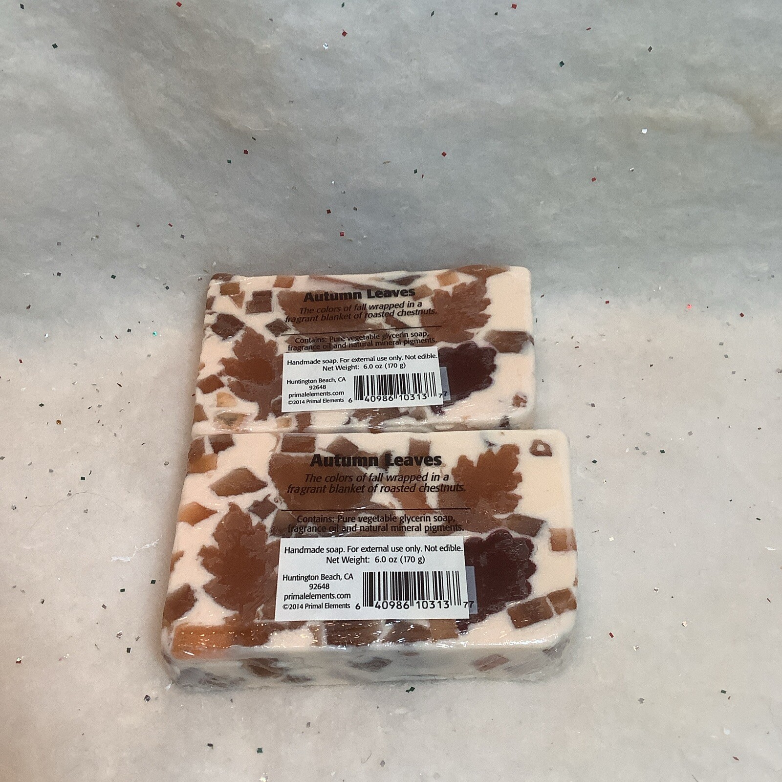 2 New Primal Elements Soap, Autumn Leaves 6 Oz Each