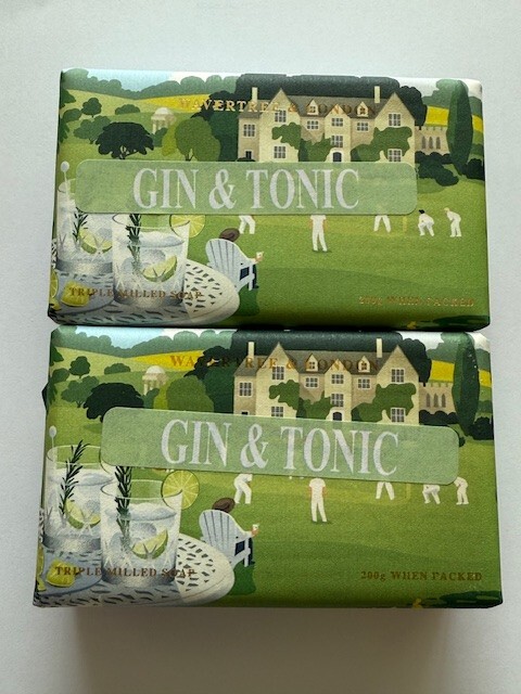 Wavertree & London Gin & Tonic Soap Bar 200 gr 2-Pack New Free Ship