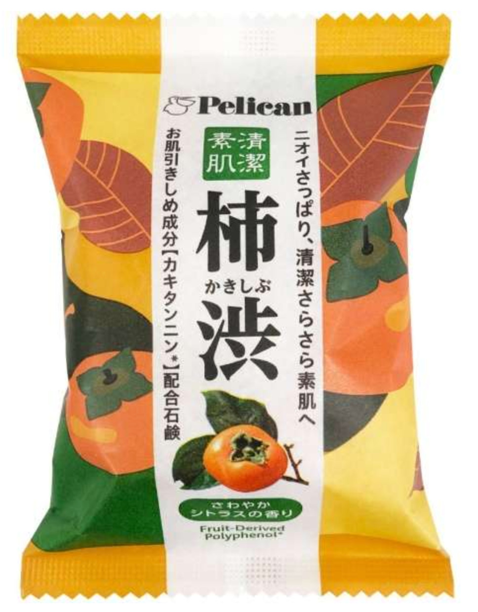 Pelican persimmon Family soap 80g Tannin Body odor made in Japan