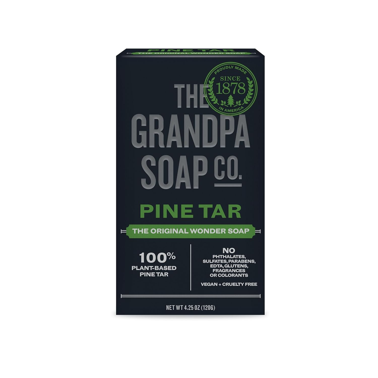 Grandpa’S Brands Pine Tar Soap, 4.25 Ounce
