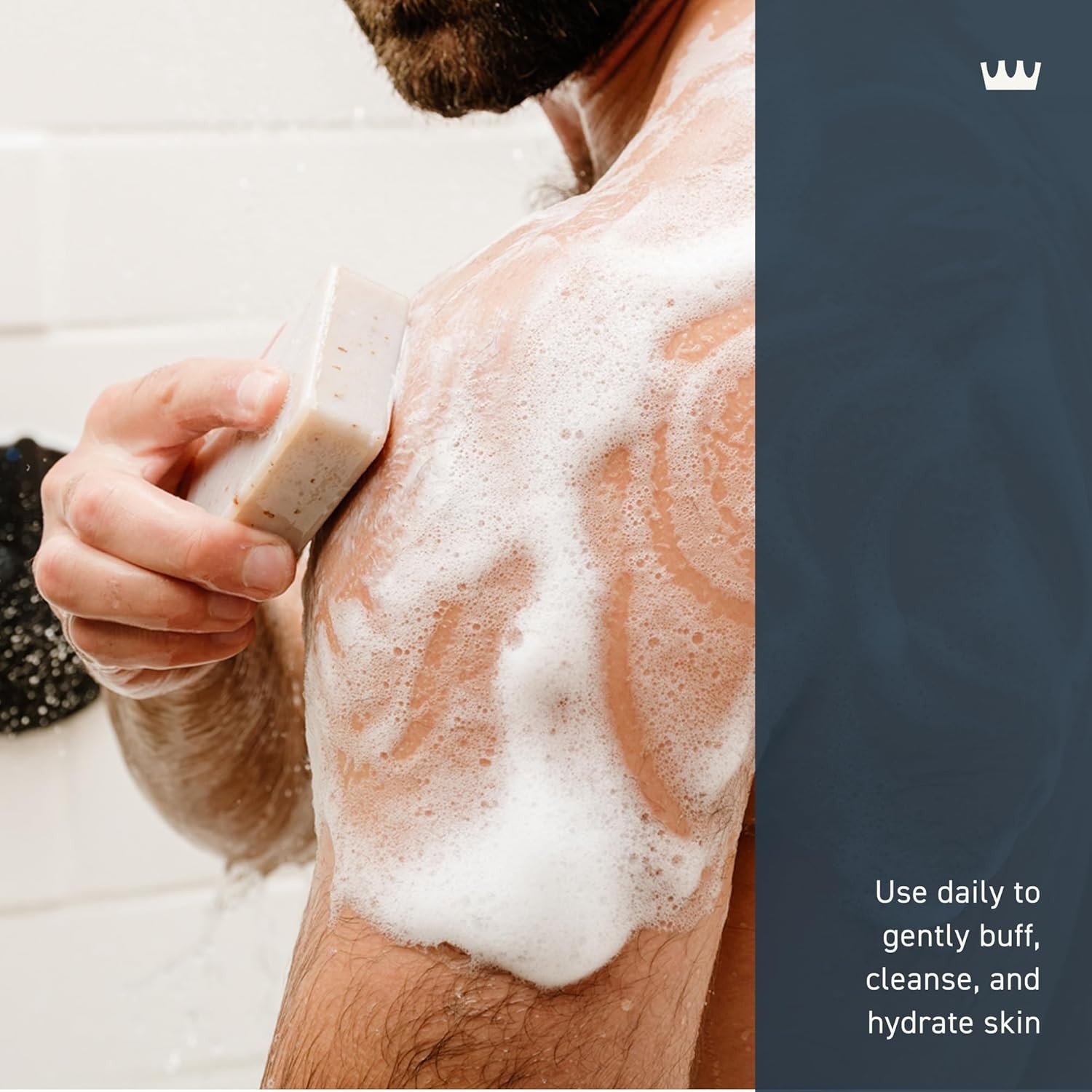 Exfoliating Body Bar for Men, Palo Santo Scent, Multi-Layered Fragrance Th