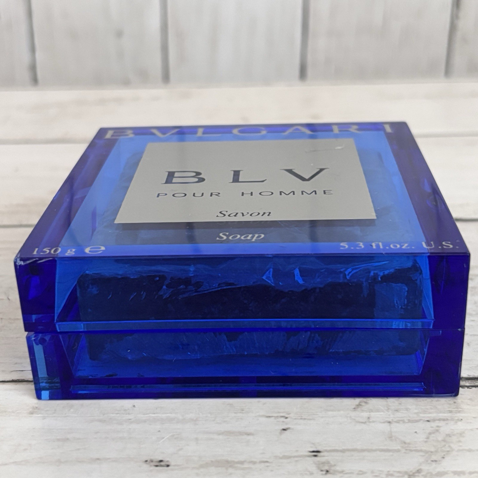 Bvlgari BLV Pour Homme Bar Soap Vintage Discontinued Case/Soap Dish