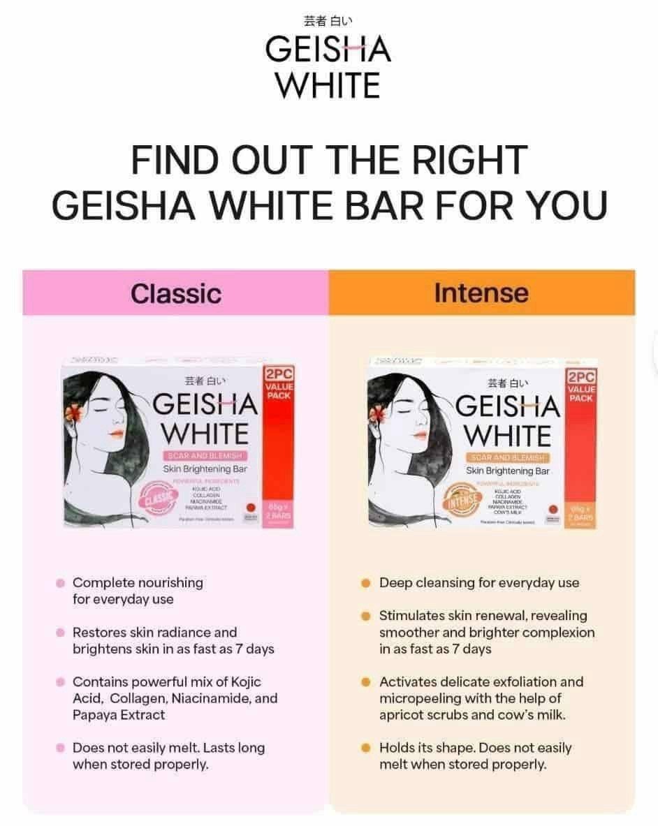 Geisha White INTENSE – Scar & Blemish Kojic Bar Soap – 3 X 65g