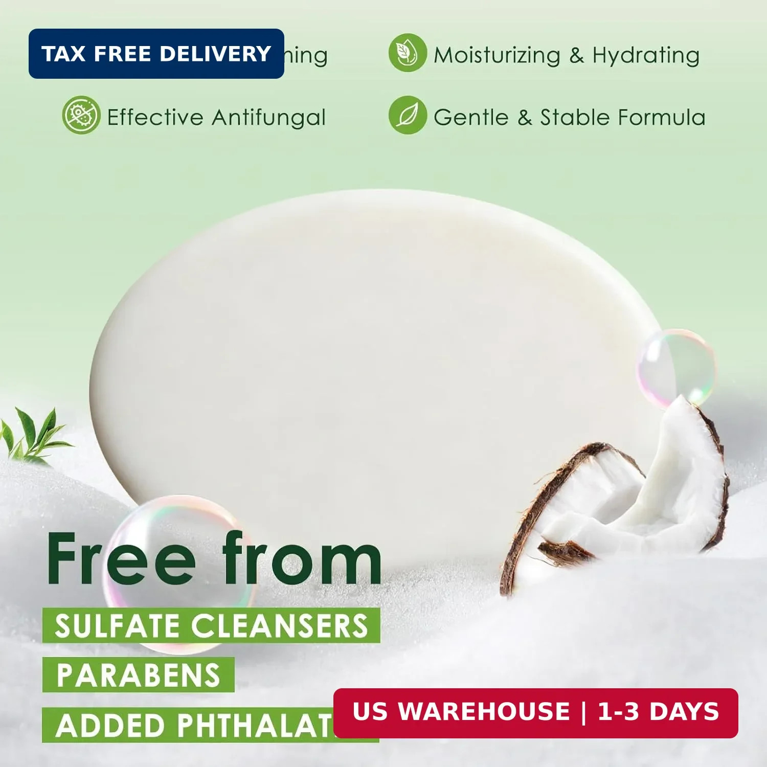 Antifungal Soap, Tea Tree Antifungal Soap Bar for Back Acne, Athlete’s Foot, Tin