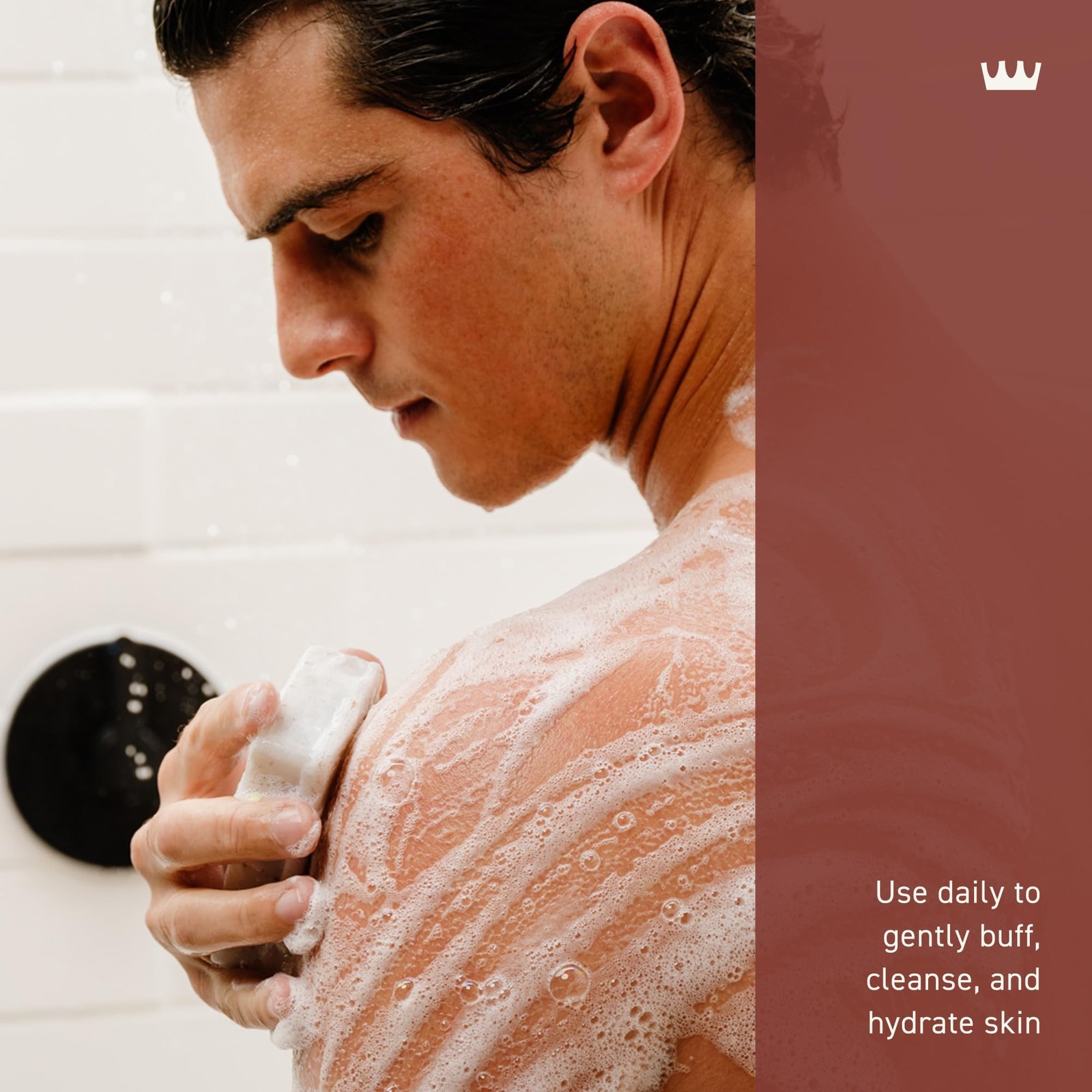 Cremo Exfoliating Body Bar for Men, Bourbon & Oak Scent, Multi-Layered Fragra…