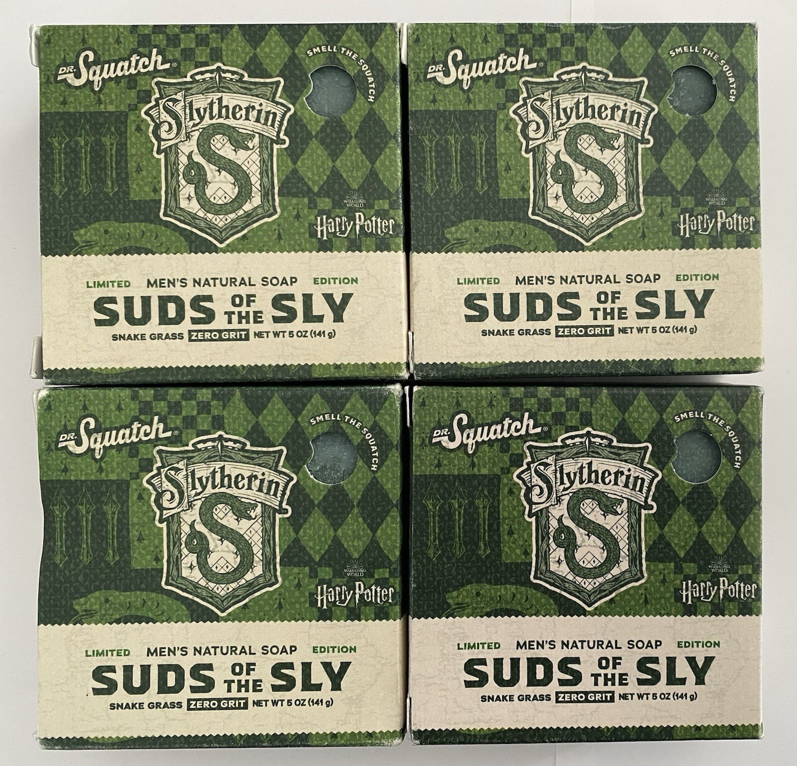 7 Bars: Dr. Squatch Bar Soap Harry Potter *SLYTHERIN* Zero Grit (2881)