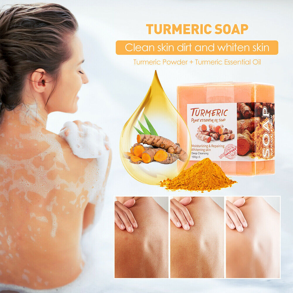 umeric Soap Skin Whitening Dark Spots lightening Acne Brightening Turmeric