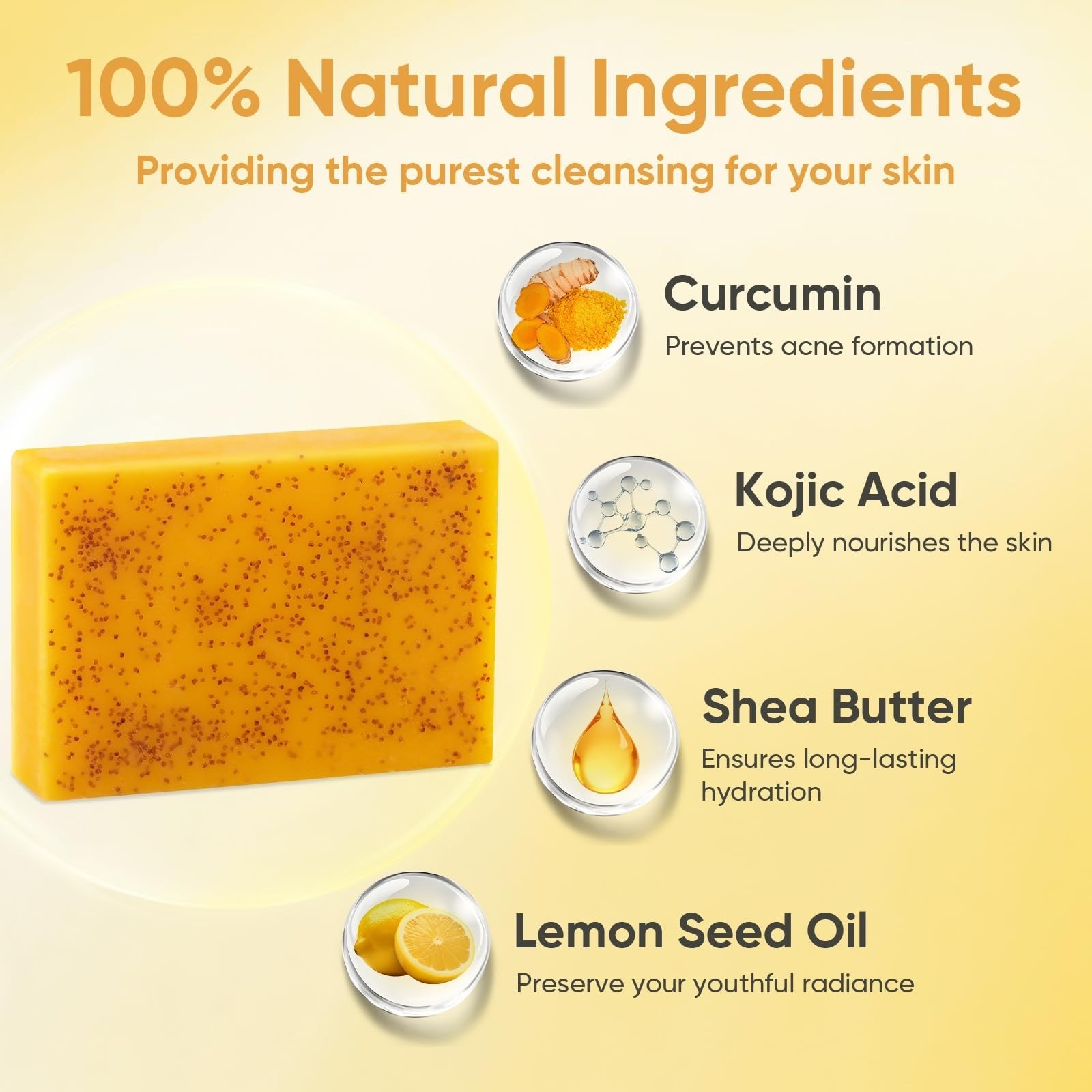 Treeroot Turmeric Soap 5 Pack – Kojic Acid & Vitamin C, Natural Ingredients