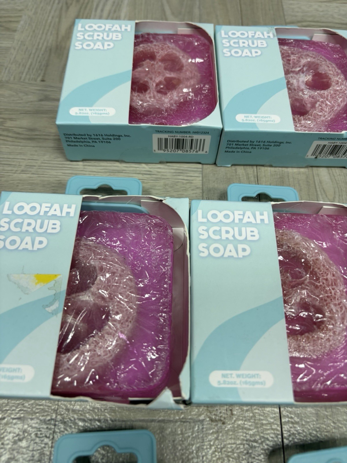 Lot of 28 five below loofah soap scrub 5.82 oz each pink purple new