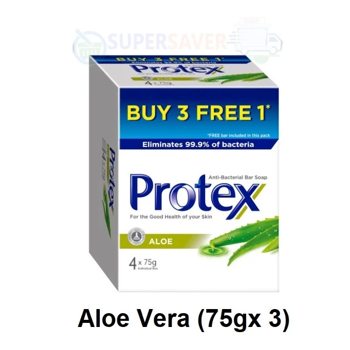 Protex Antibacterial Bar Bath Soap Daily Clean Protect Hygiene Family Use 4x75g