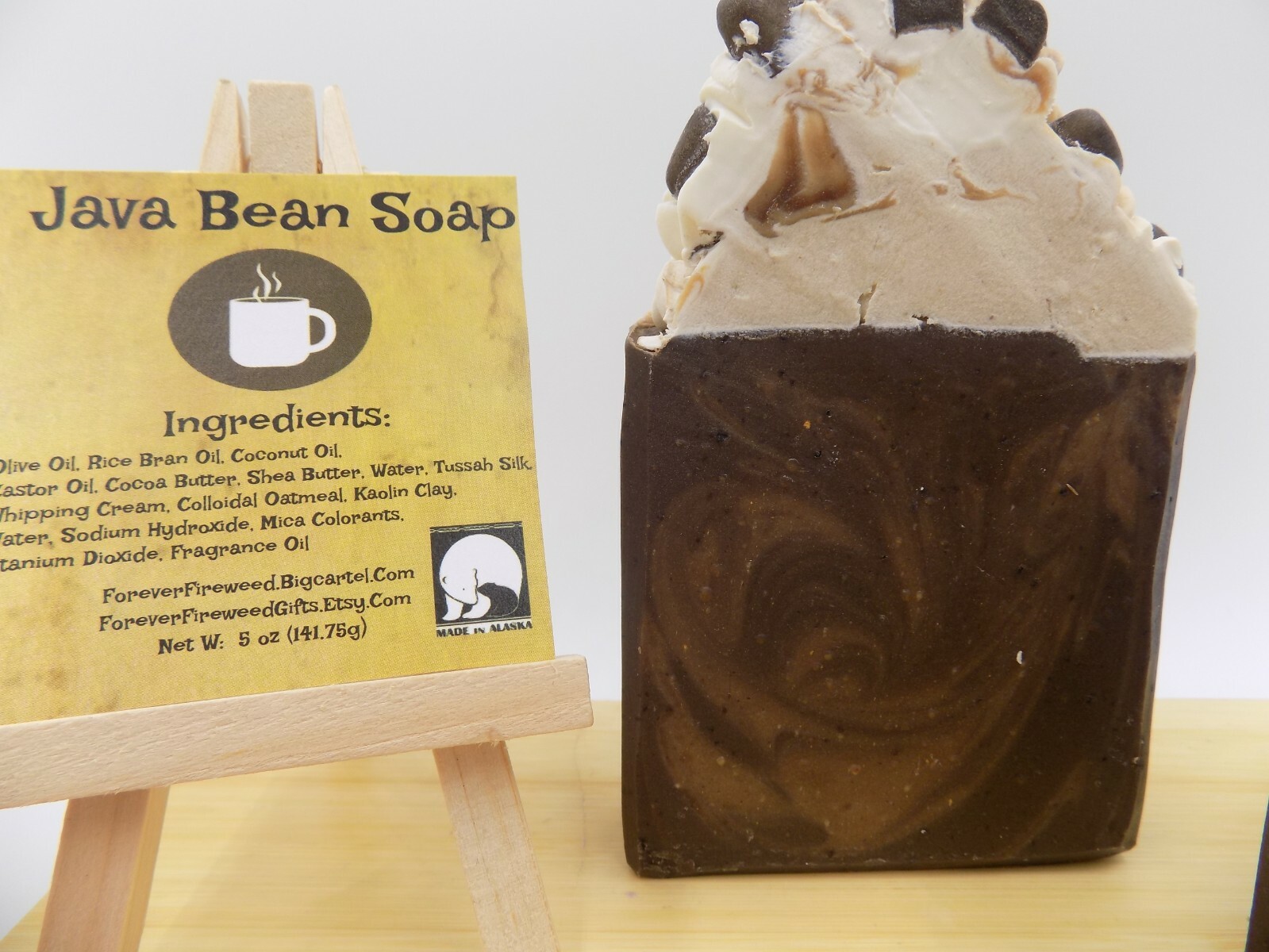 Coffee Handmade Bar Soap / Java Bean / Latte Coffee Soap