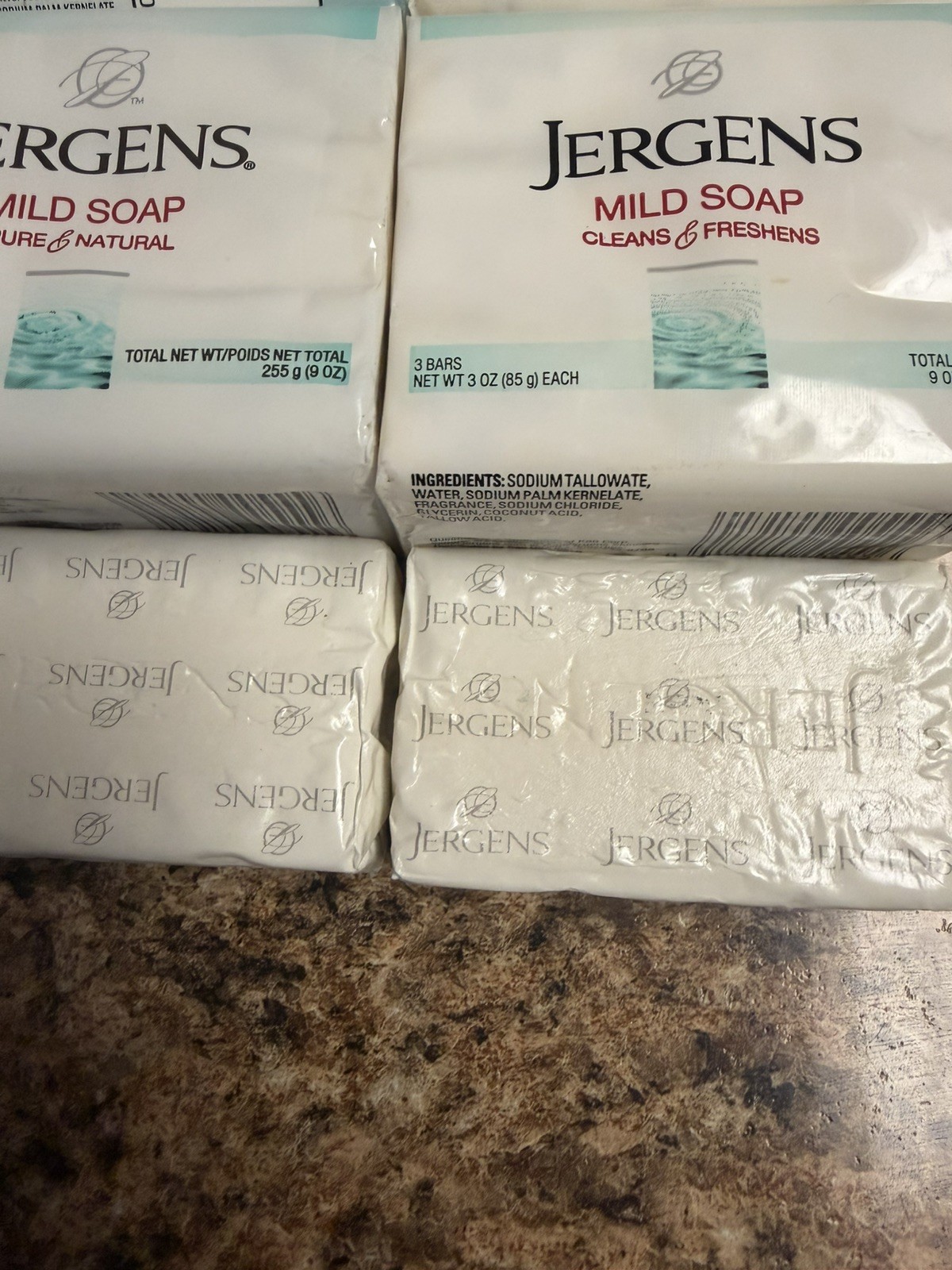 Jergens Mild Soap 3.5oz Bath Bar Soap (20 Bars Total) New Discontinued