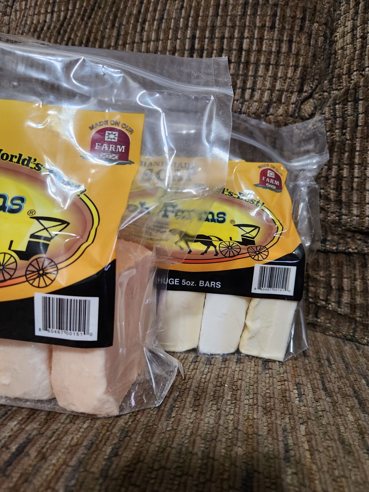 Amish Farms Bar Soap 15 Huge Bars 5oz Each Selling 3 Packs 5 Bars In Each Pack