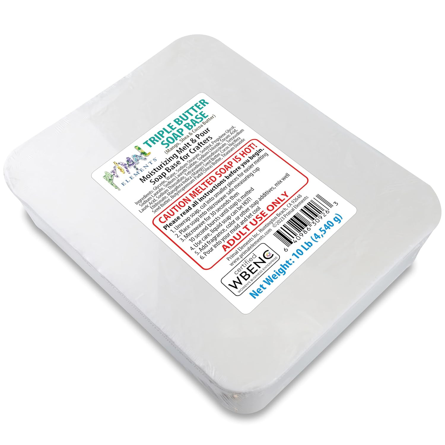 Triple Butter Soap Base (Mango, Shea, and Cocoa Butter) – Moisturizing Melt and