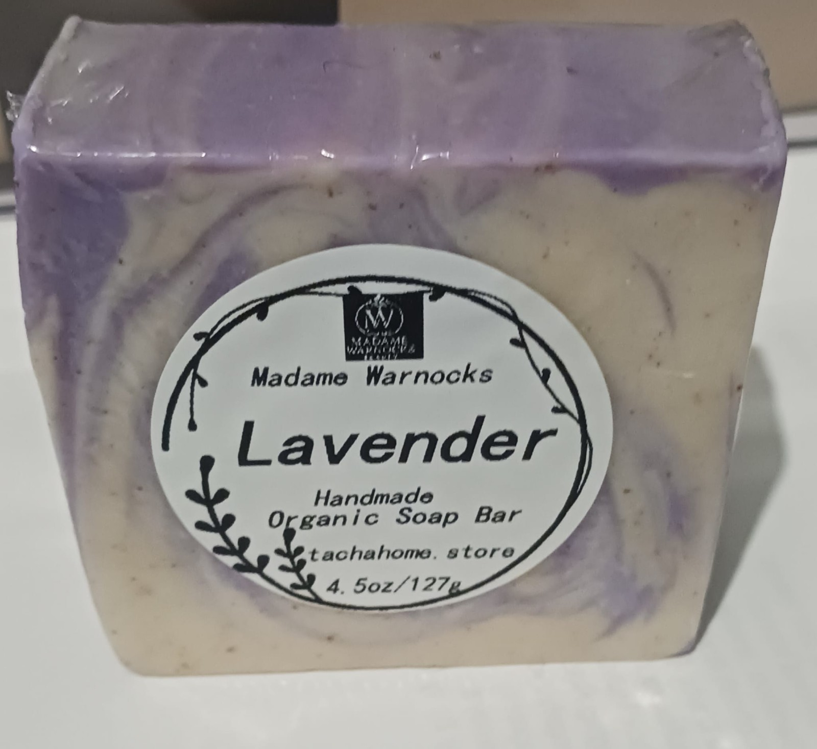 4.5oz Lavender Organic Handmade Soap Bar