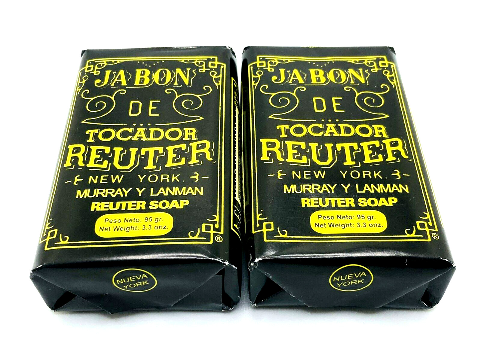 2 Pack Reuter Bath Soap Bars by Murray & Lanman 3.3 oz Each