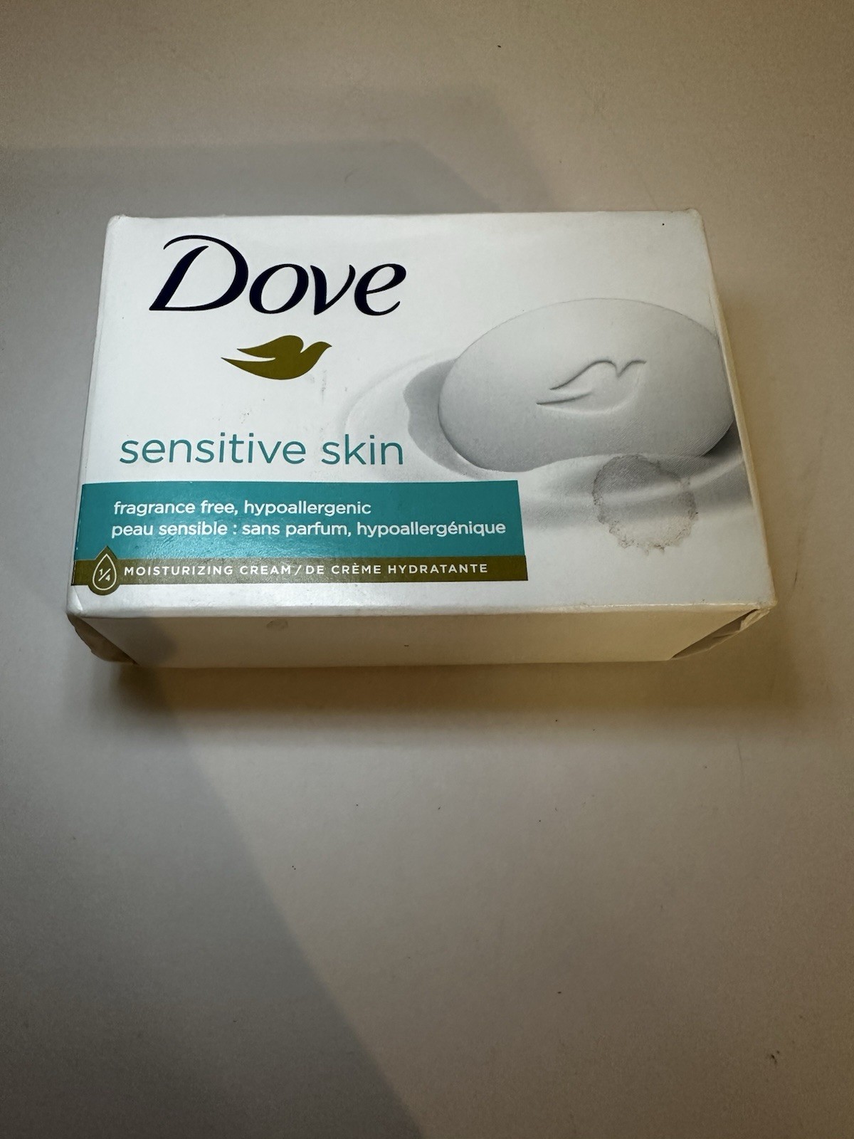 Dove Sensitive Skin 1/4 Moisturizing Cream Bar Soap 3.75 oz