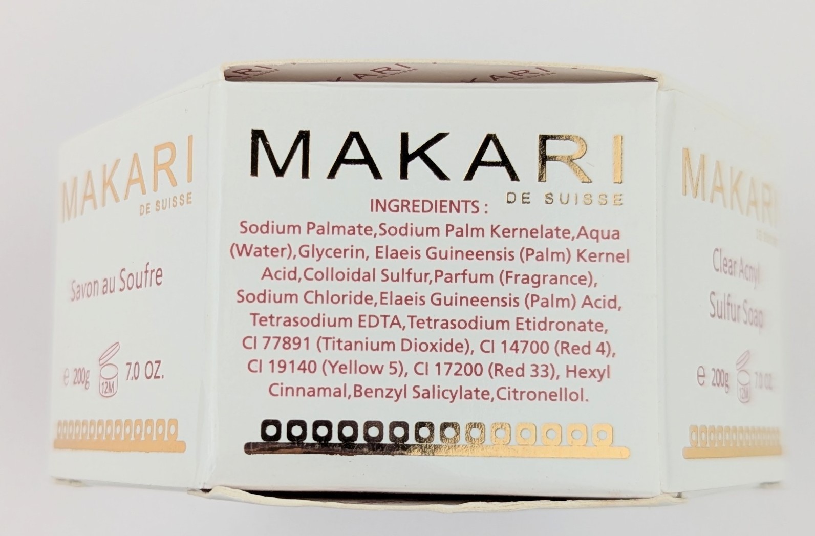 Makari Clear Acnyl Sulfur Soap 200g/7oz. New In Box