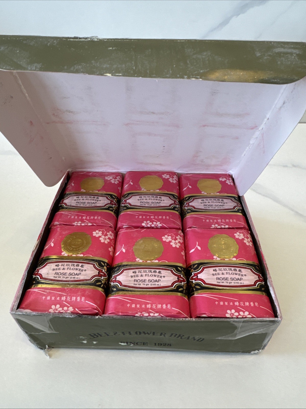 Bee & Flower Brand Rose Soap 2.65 oz / 75 g. Lot Of 12 Bars Vintage Bar Soap NIB