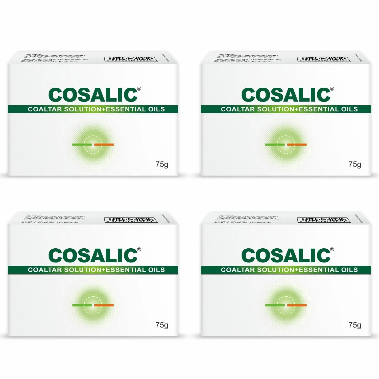 Cosalic Coal Tar Solution Essential Oil Soap 75gm Each Pack Of 4