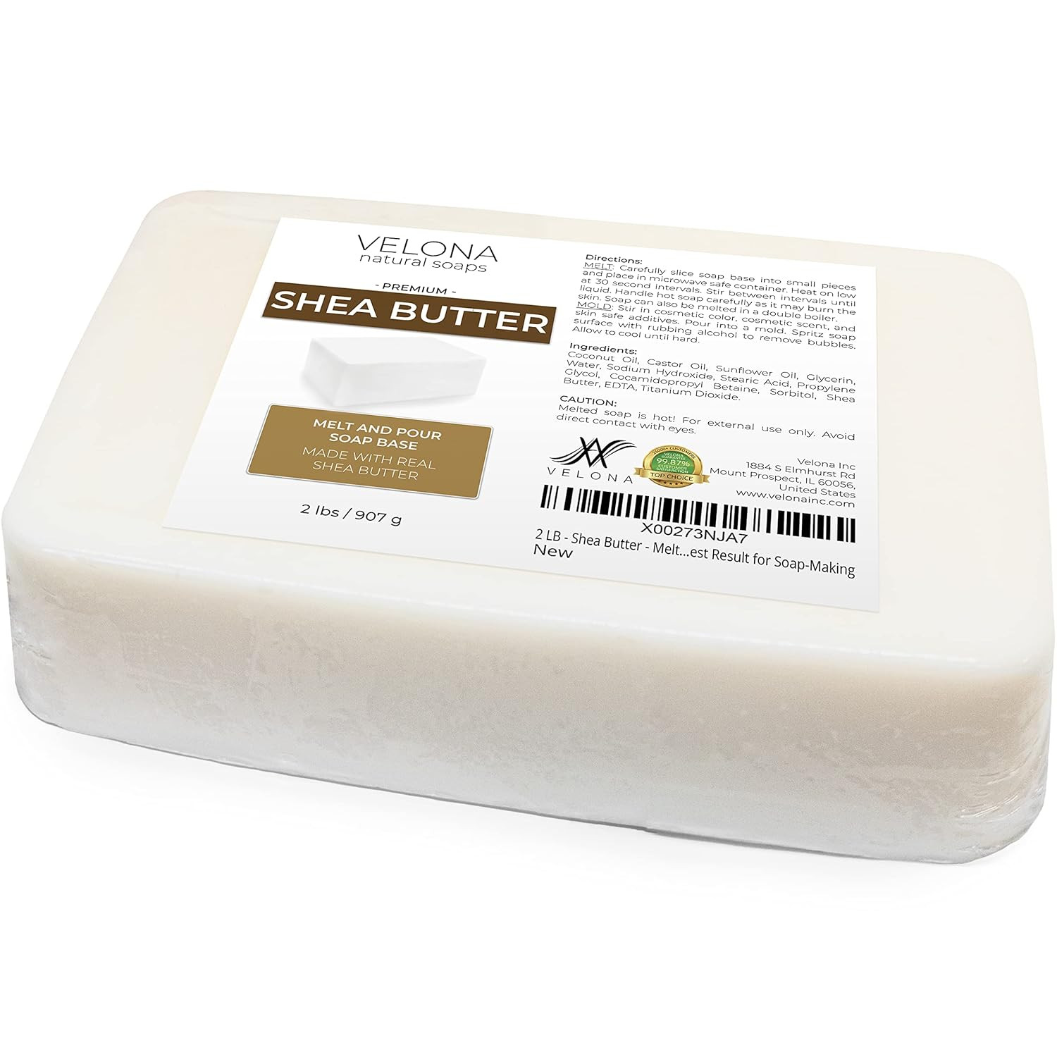 Velona 2 LB – Shea Butter – Melt and Pour Soap Base SLS/SLES Free | Natural Bars