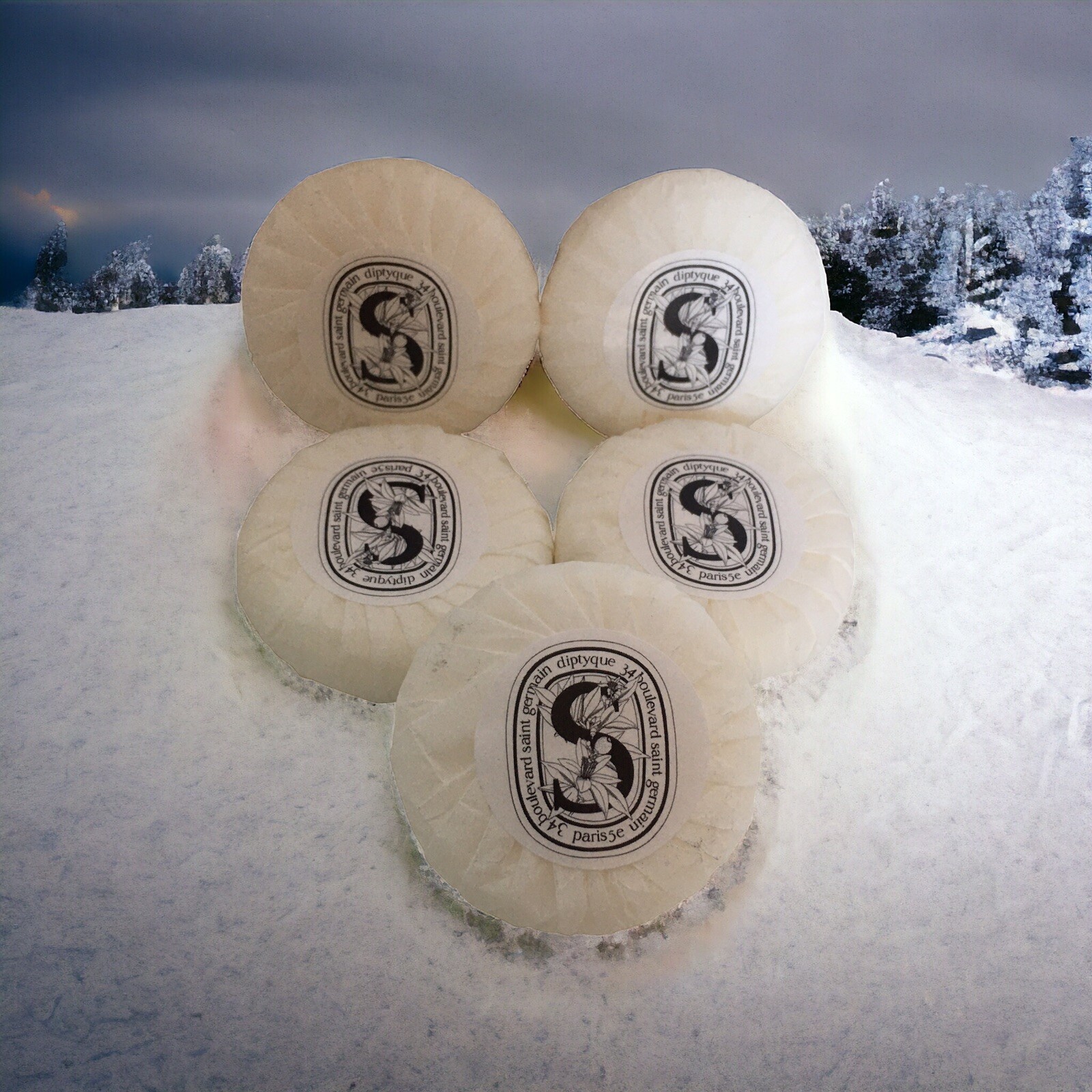 5 Diptyque 34 Boulevard Saint Germain Soap Bars Exclusively for LA BOTTEGA 1.1oz